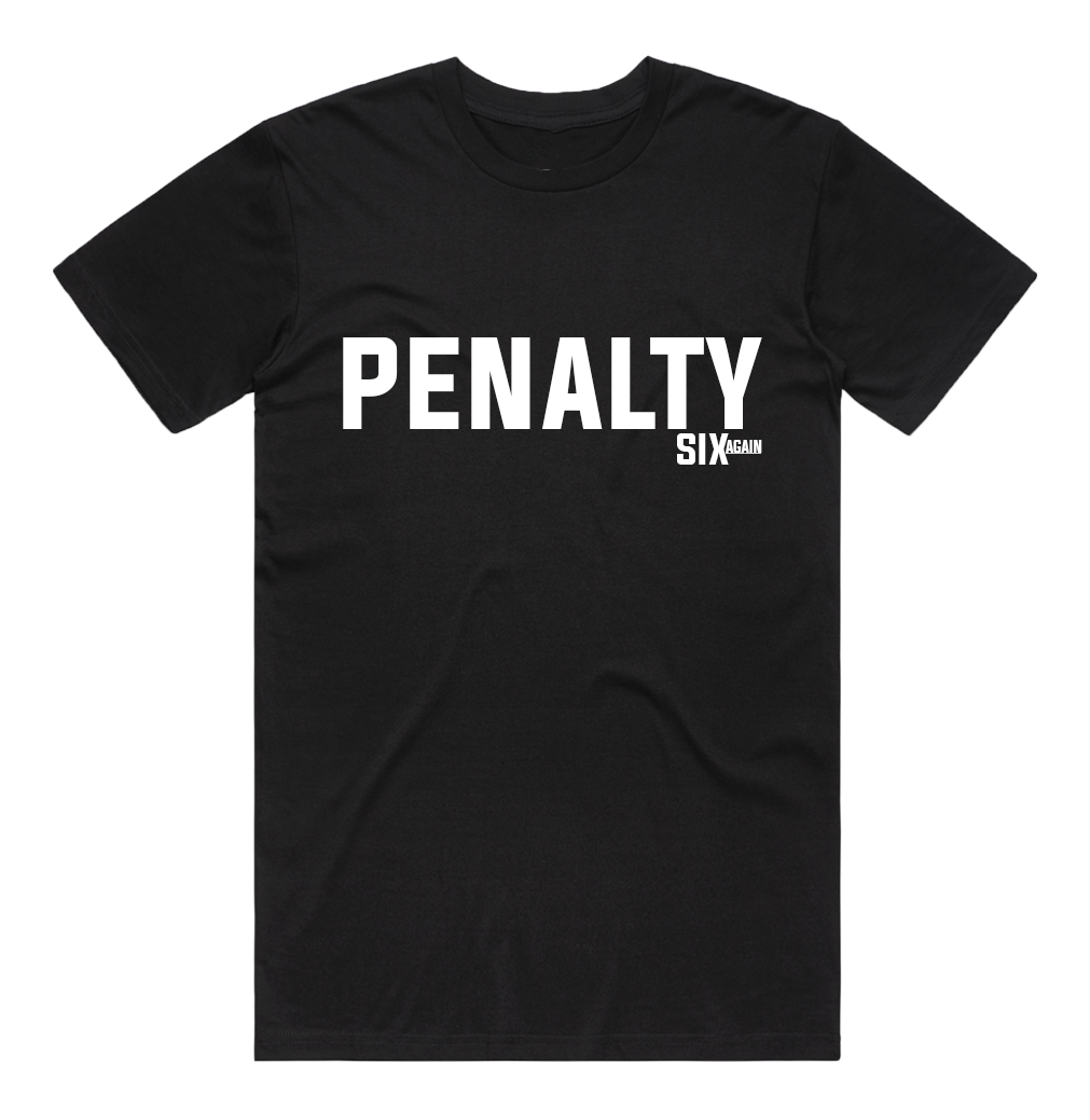 Mens Black Penalty Tshirt