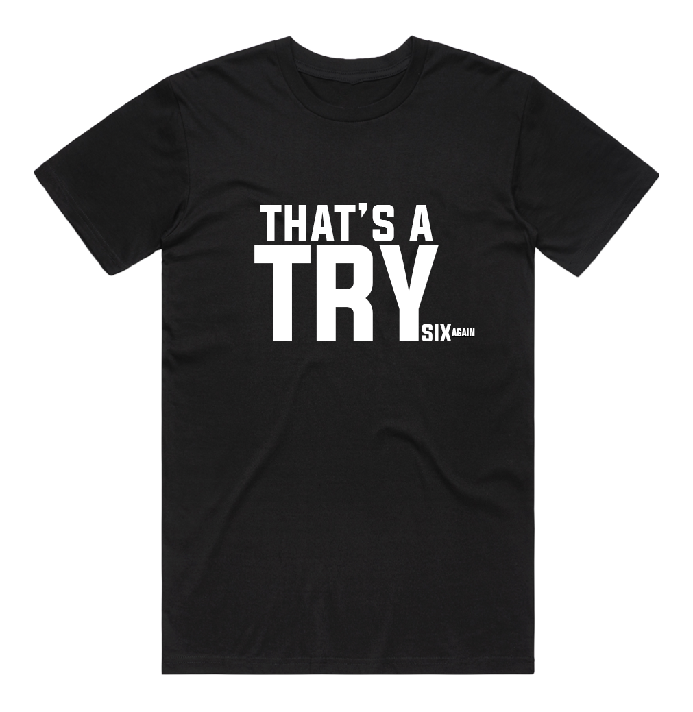 Mens Black Try Tshirt