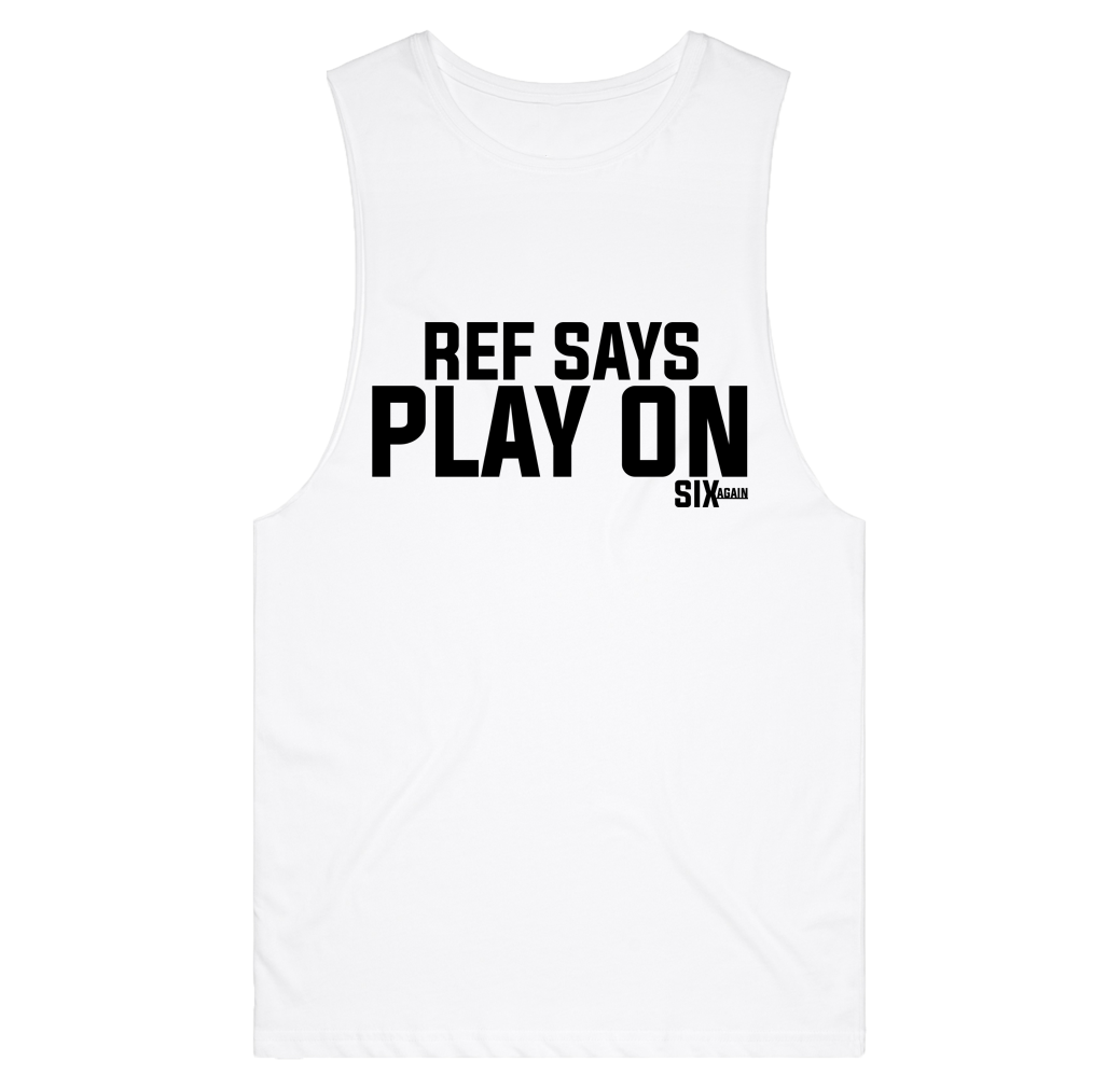 Unisex Play On White Tank