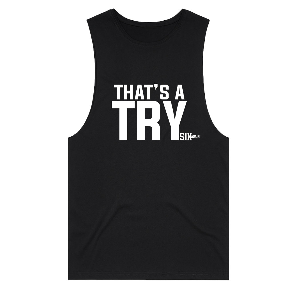 Unisex Try Black Tank